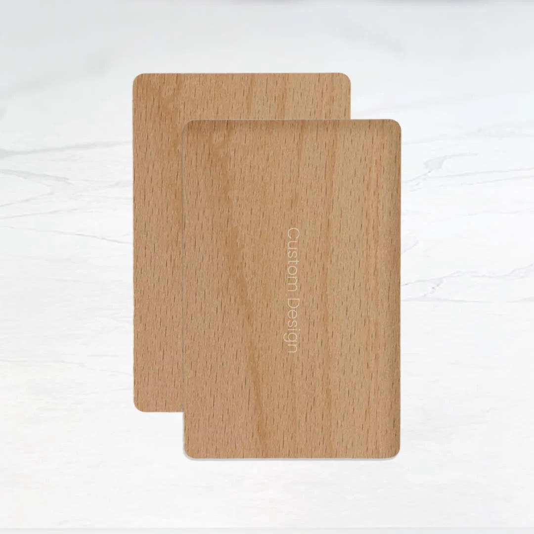 Digital Business Card - Wooden Laser Engraving