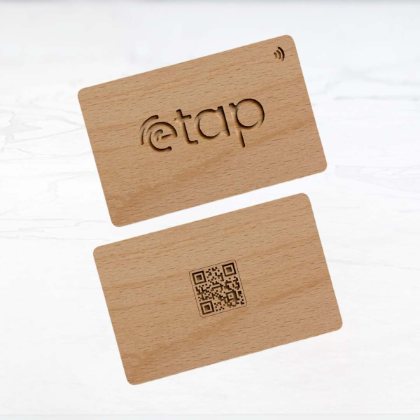 Digital Business Card - Wooden Laser Engraving
