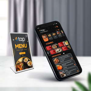 NFC Digital Food Menu Acrylic Stand