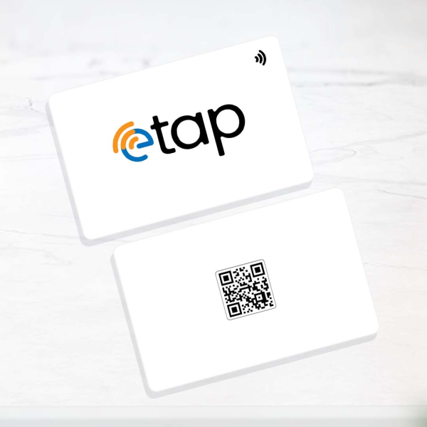 Digital Business Card - White Metal